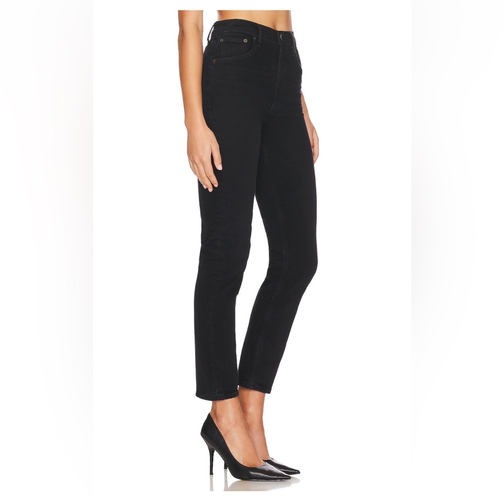 Agolde Riley Long Straight in Compilation Black
